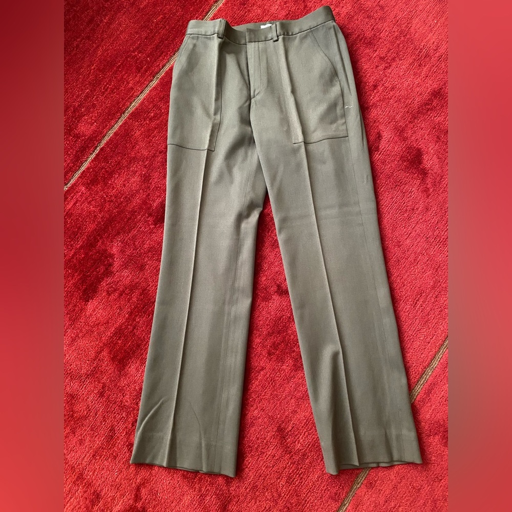 Chaiken & Capone military green wool pants size 4.